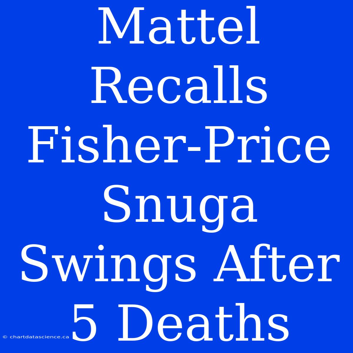 Mattel Recalls Fisher-Price Snuga Swings After 5 Deaths