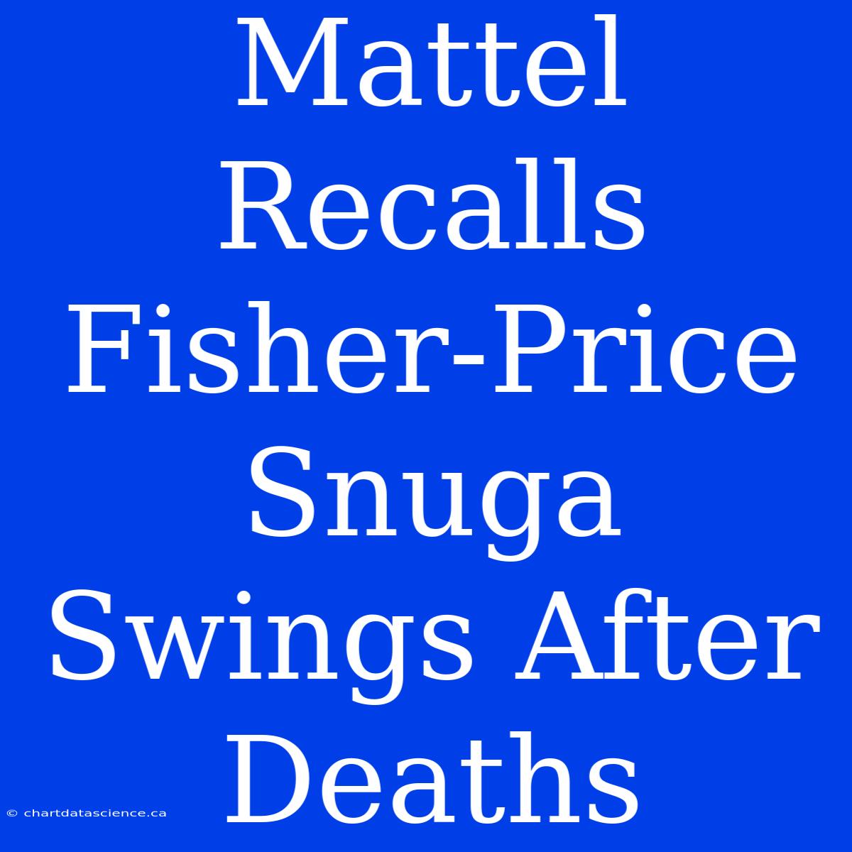 Mattel Recalls Fisher-Price Snuga Swings After Deaths