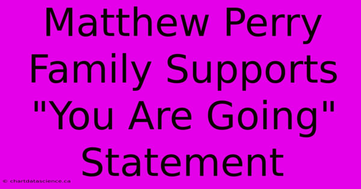 Matthew Perry Family Supports 