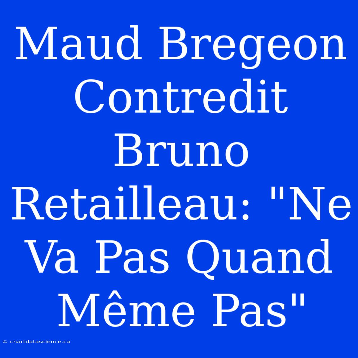 Maud Bregeon Contredit Bruno Retailleau: 