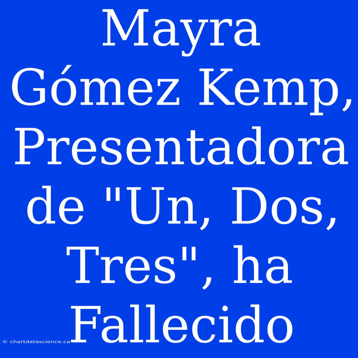 Mayra Gómez Kemp, Presentadora De 