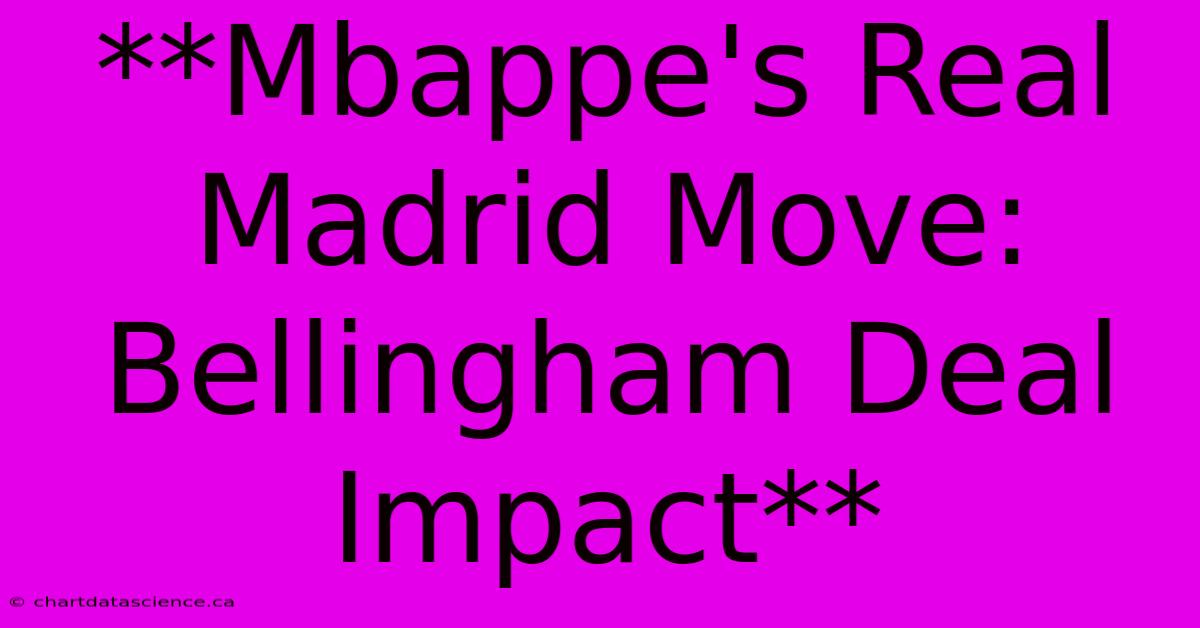 **Mbappe's Real Madrid Move: Bellingham Deal Impact** 