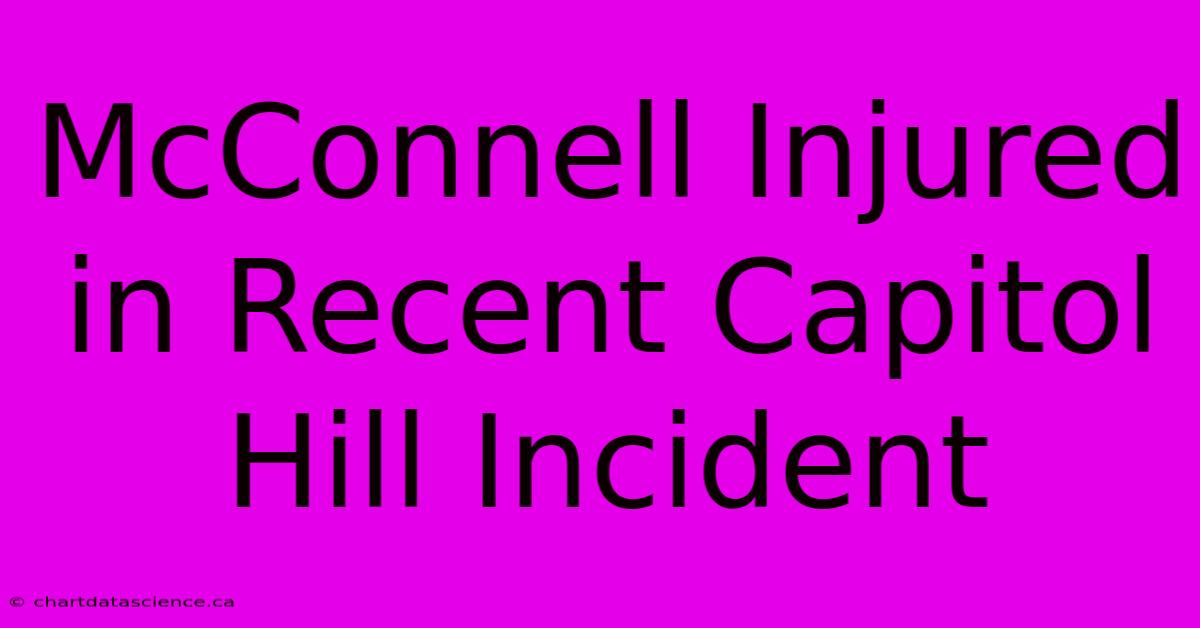 McConnell Injured In Recent Capitol Hill Incident