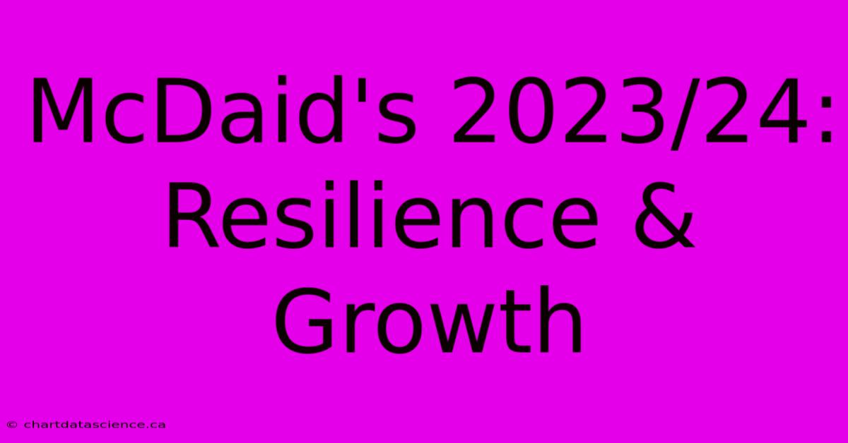 McDaid's 2023/24: Resilience & Growth 