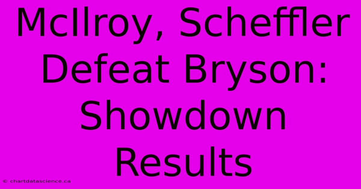 McIlroy, Scheffler Defeat Bryson: Showdown Results