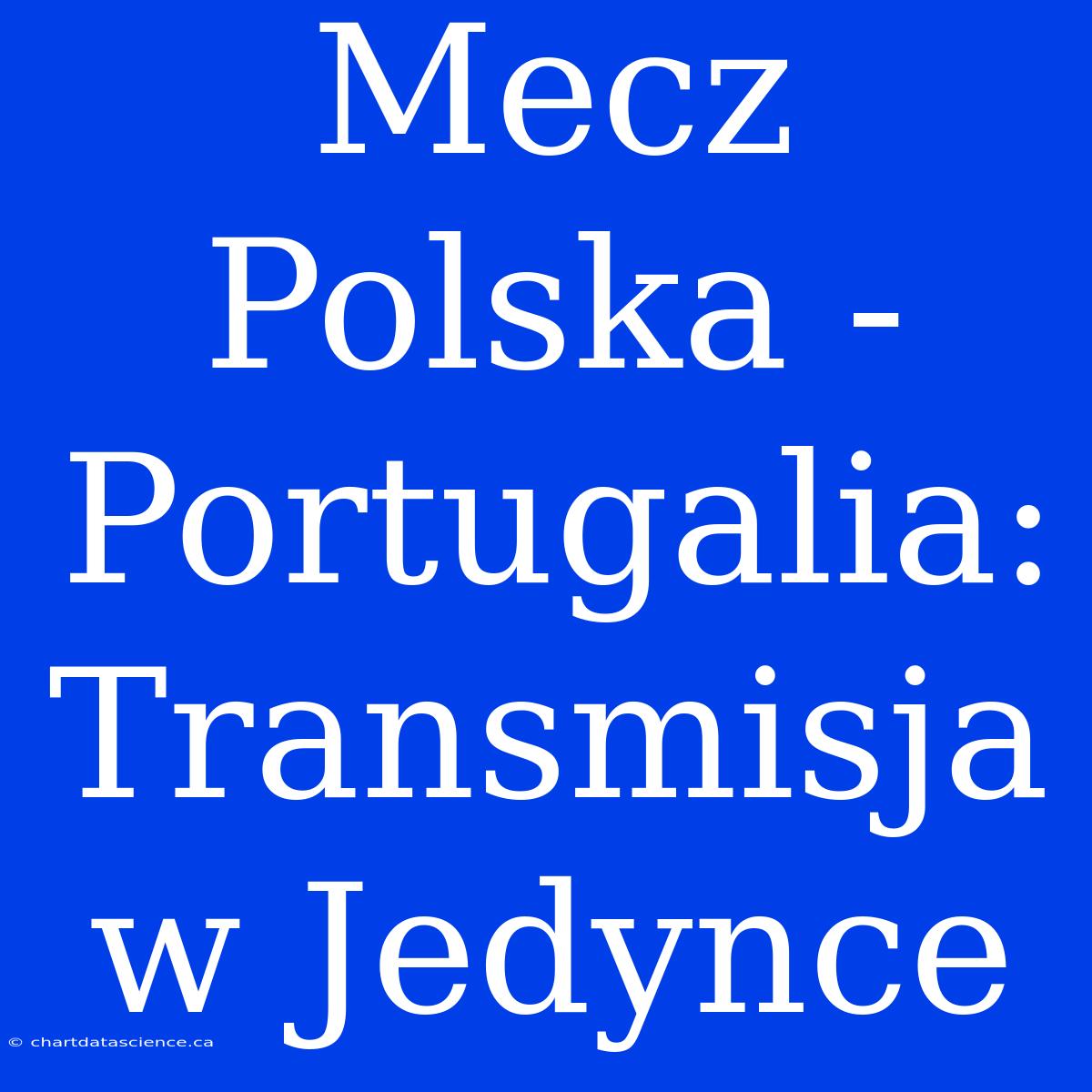 Mecz Polska - Portugalia: Transmisja W Jedynce