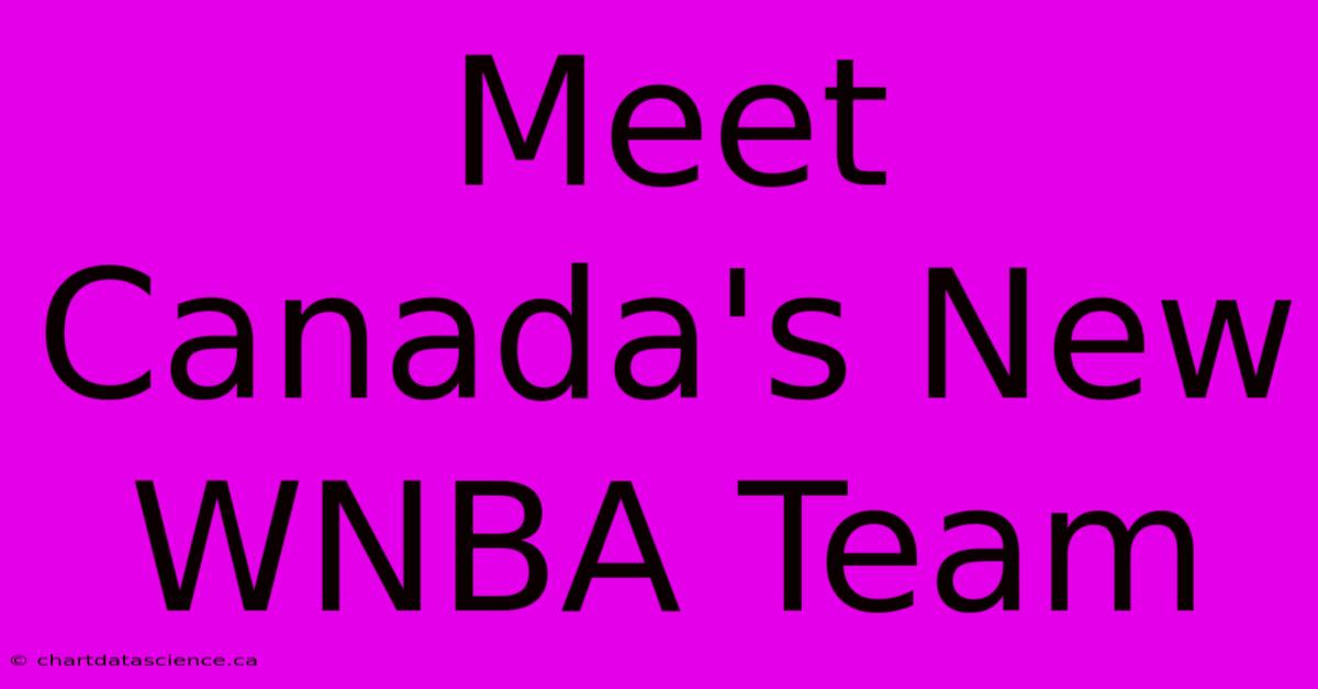 Meet Canada's New WNBA Team