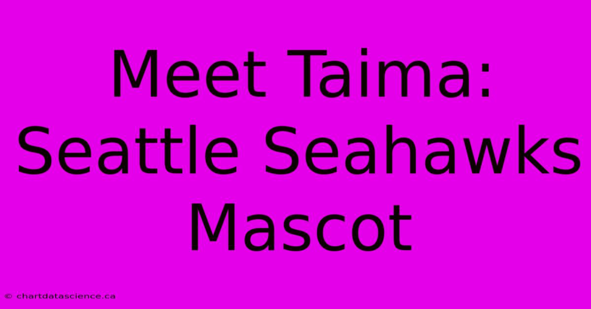 Meet Taima: Seattle Seahawks Mascot