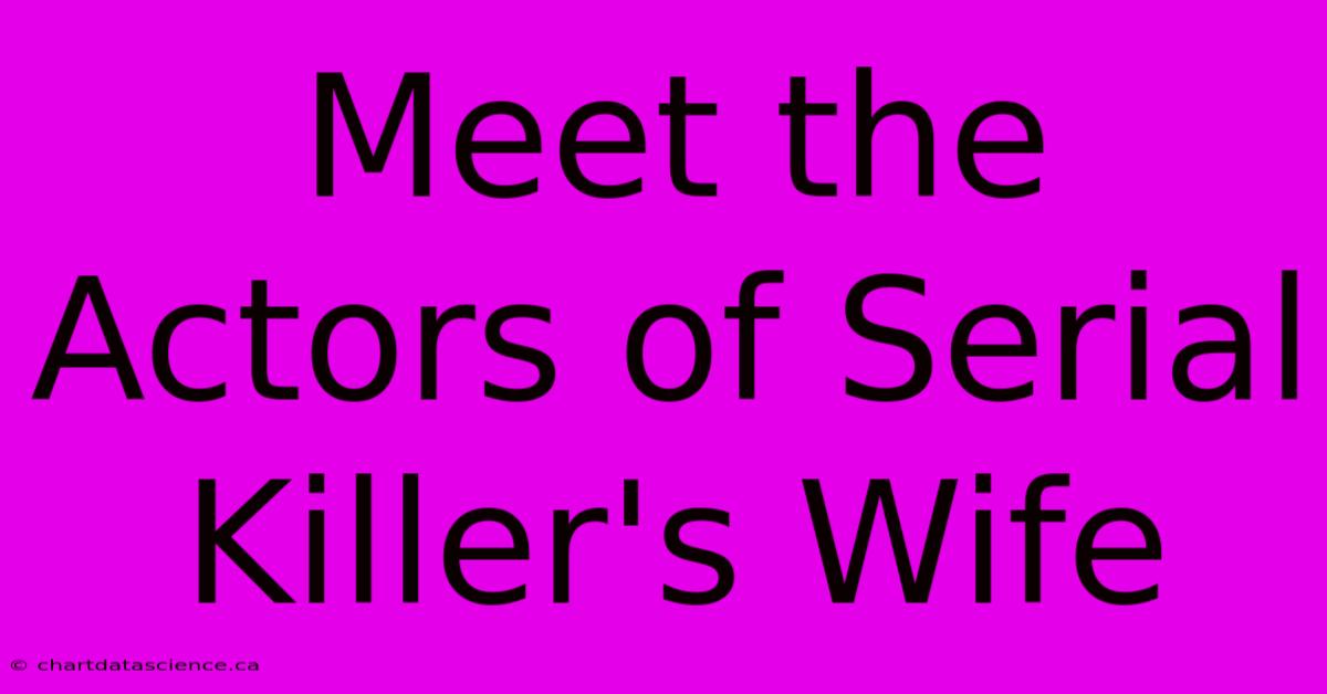 Meet The Actors Of Serial Killer's Wife