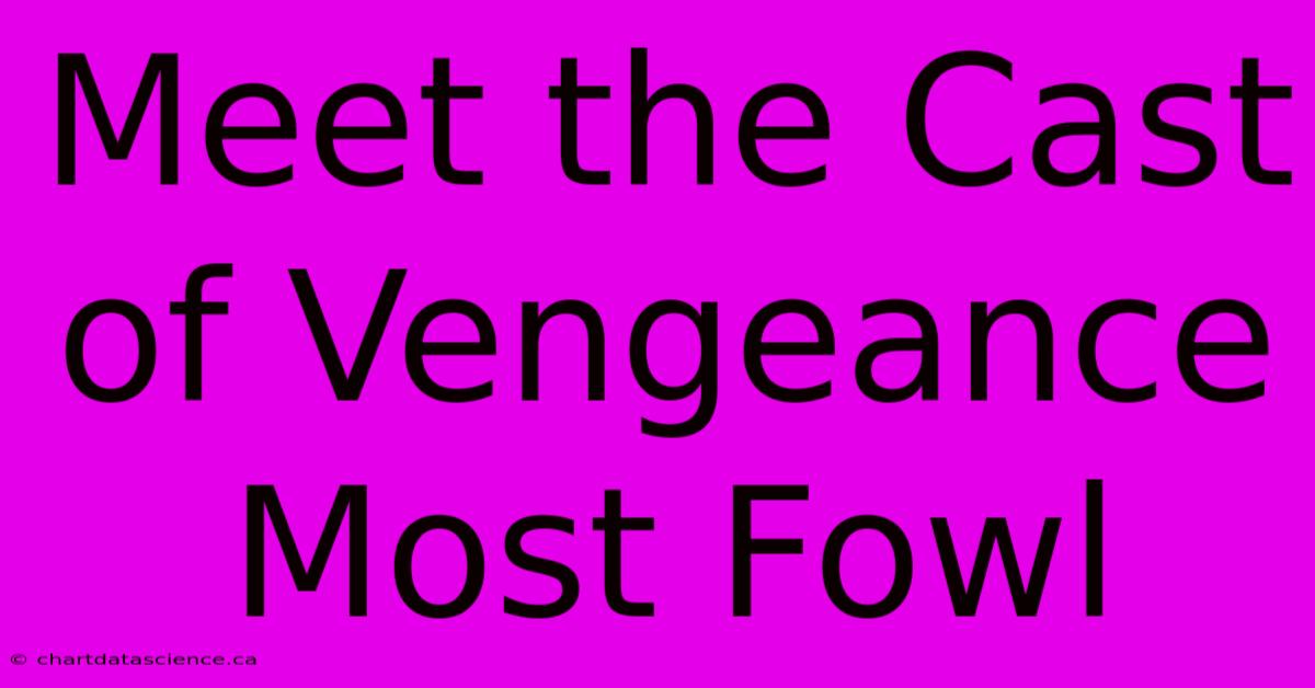 Meet The Cast Of Vengeance Most Fowl