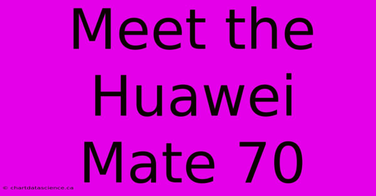 Meet The Huawei Mate 70