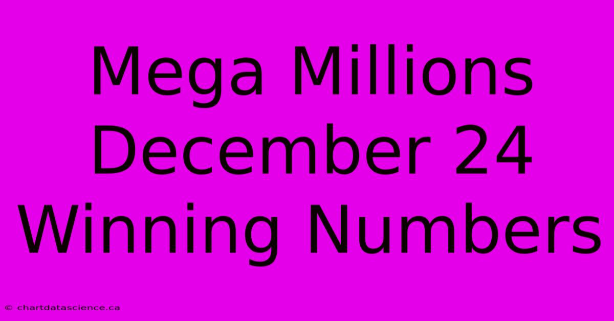 Mega Millions December 24 Winning Numbers