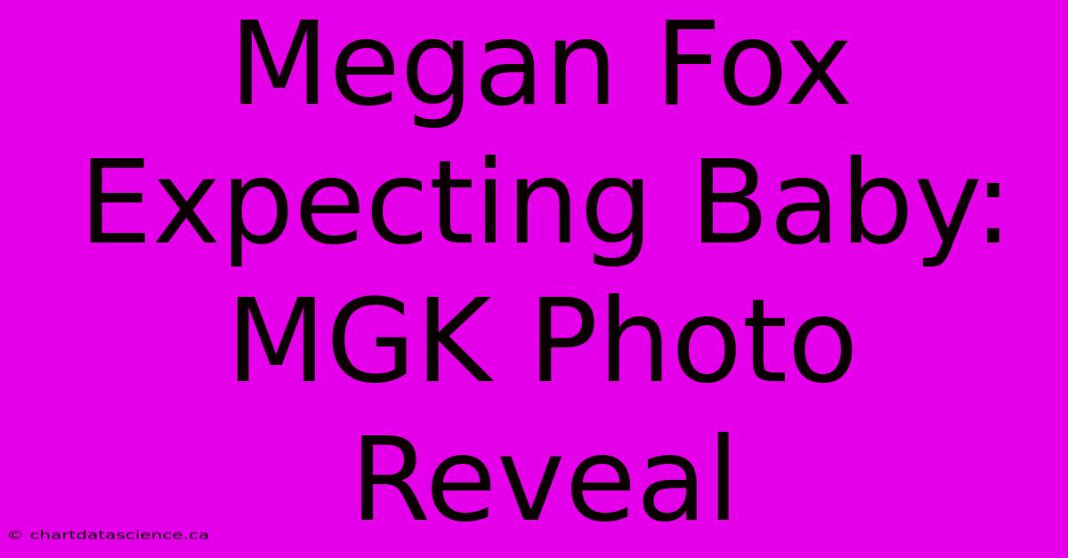 Megan Fox Expecting Baby: MGK Photo Reveal