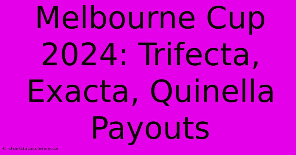 Melbourne Cup 2024: Trifecta, Exacta, Quinella Payouts