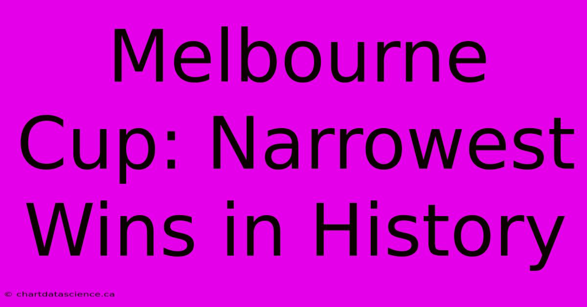 Melbourne Cup: Narrowest Wins In History