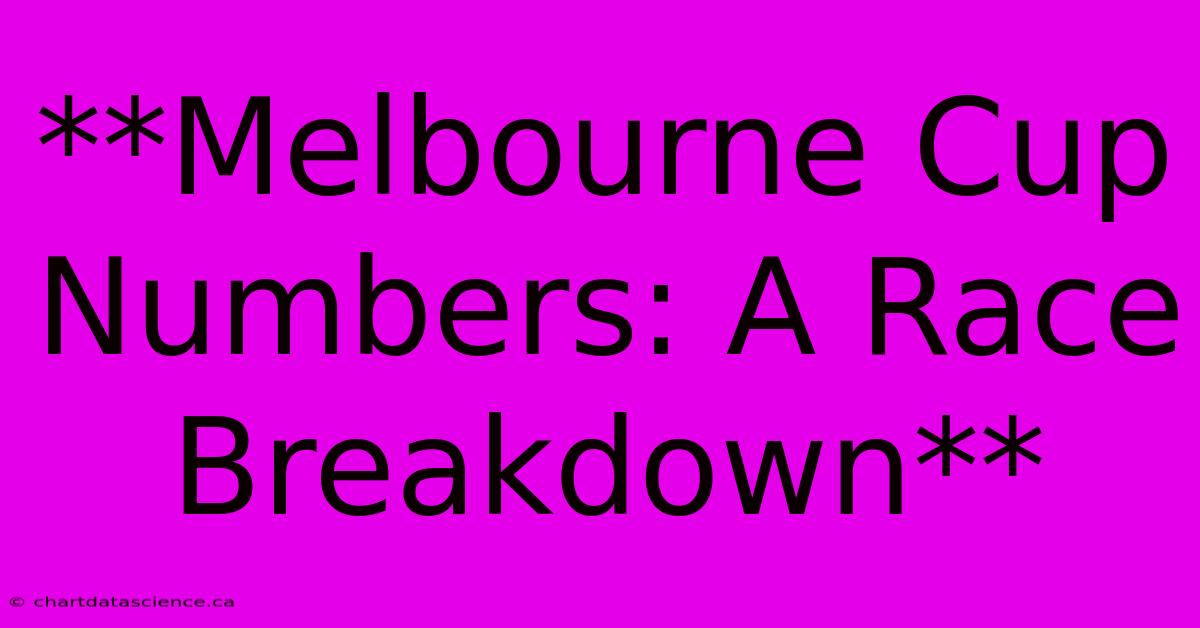 **Melbourne Cup Numbers: A Race Breakdown**