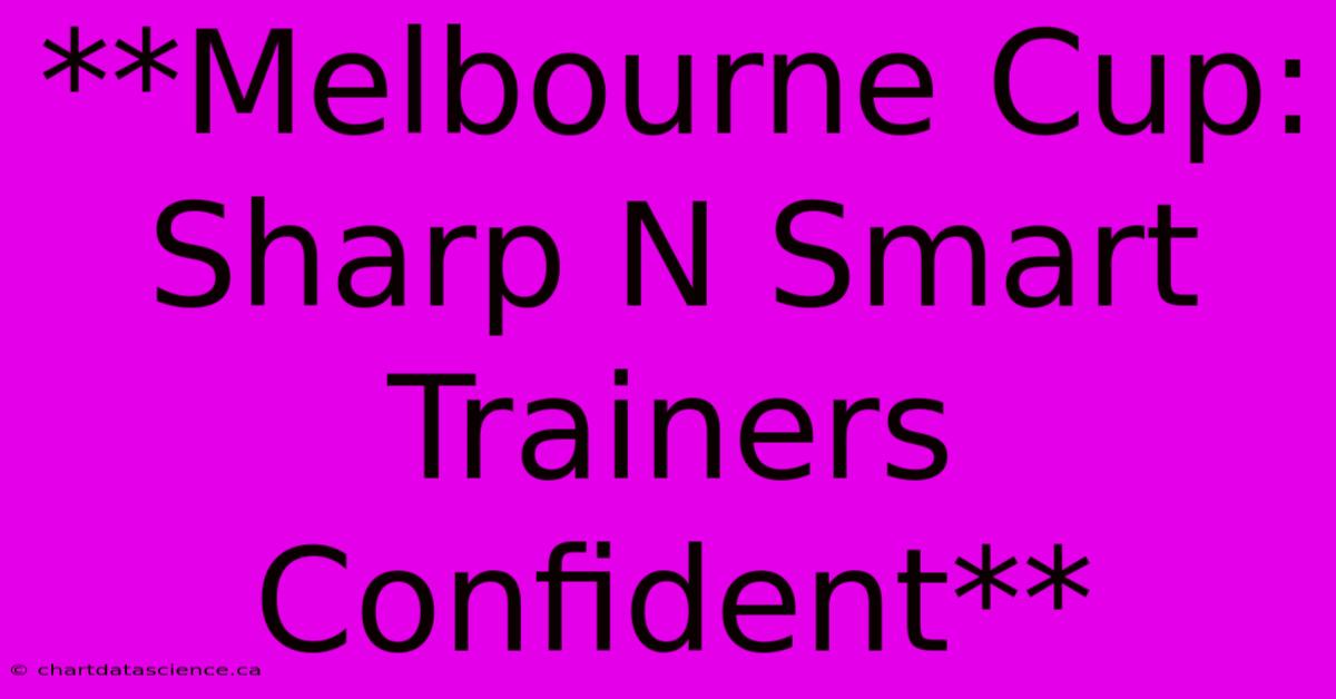 **Melbourne Cup: Sharp N Smart Trainers Confident**