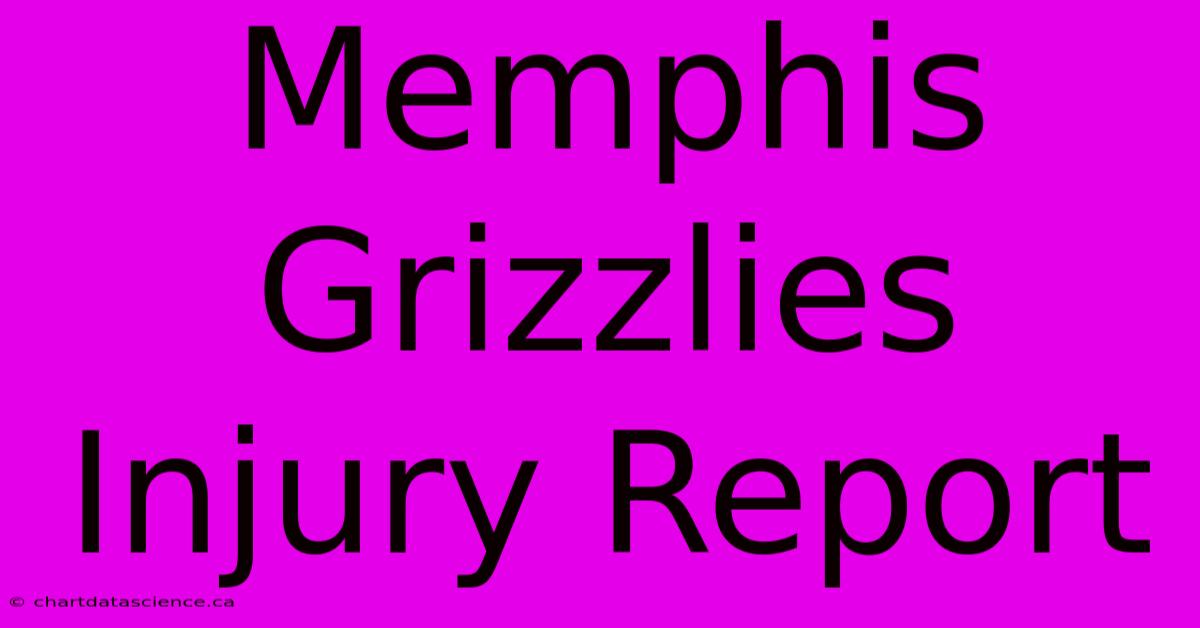 Memphis Grizzlies Injury Report