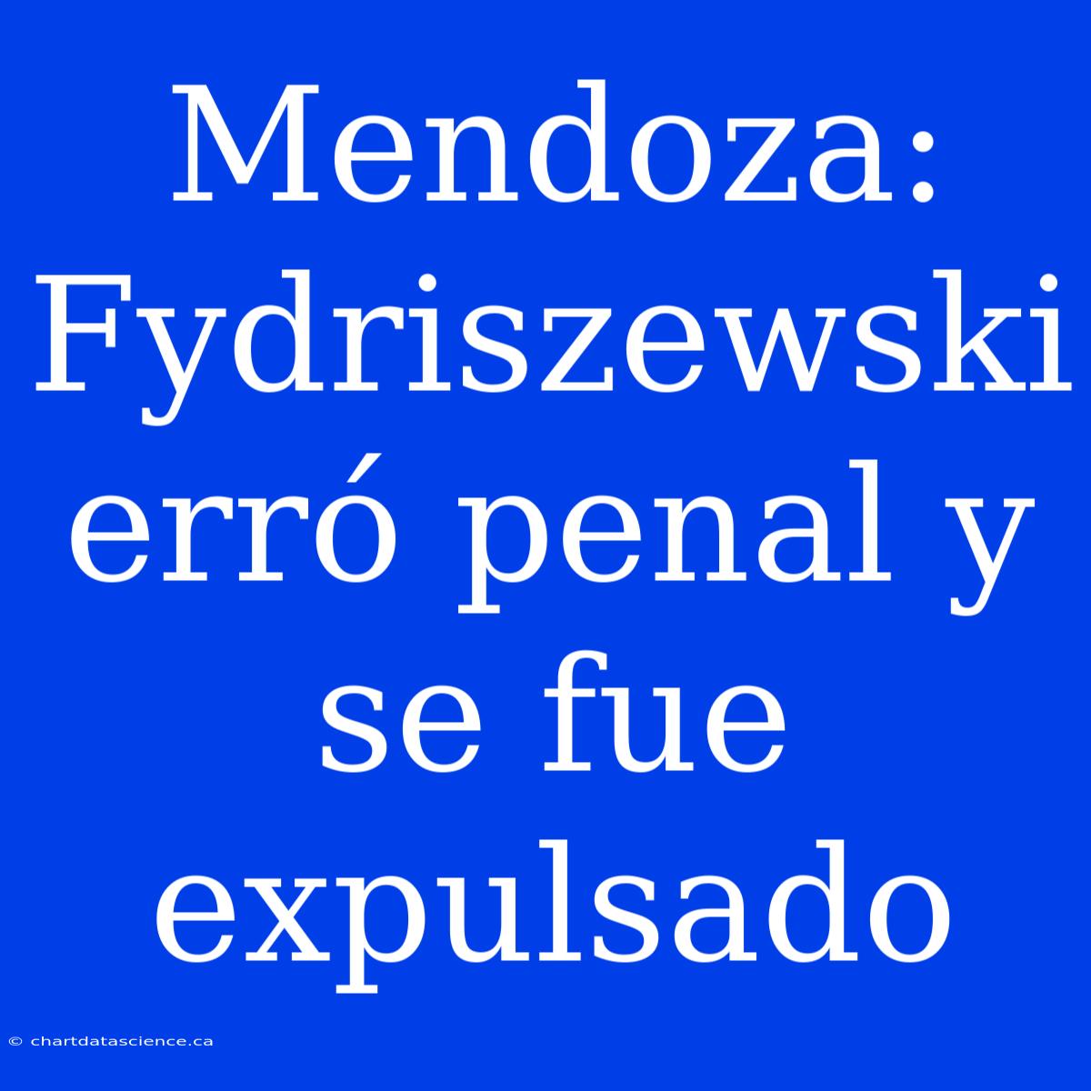 Mendoza: Fydriszewski Erró Penal Y Se Fue Expulsado