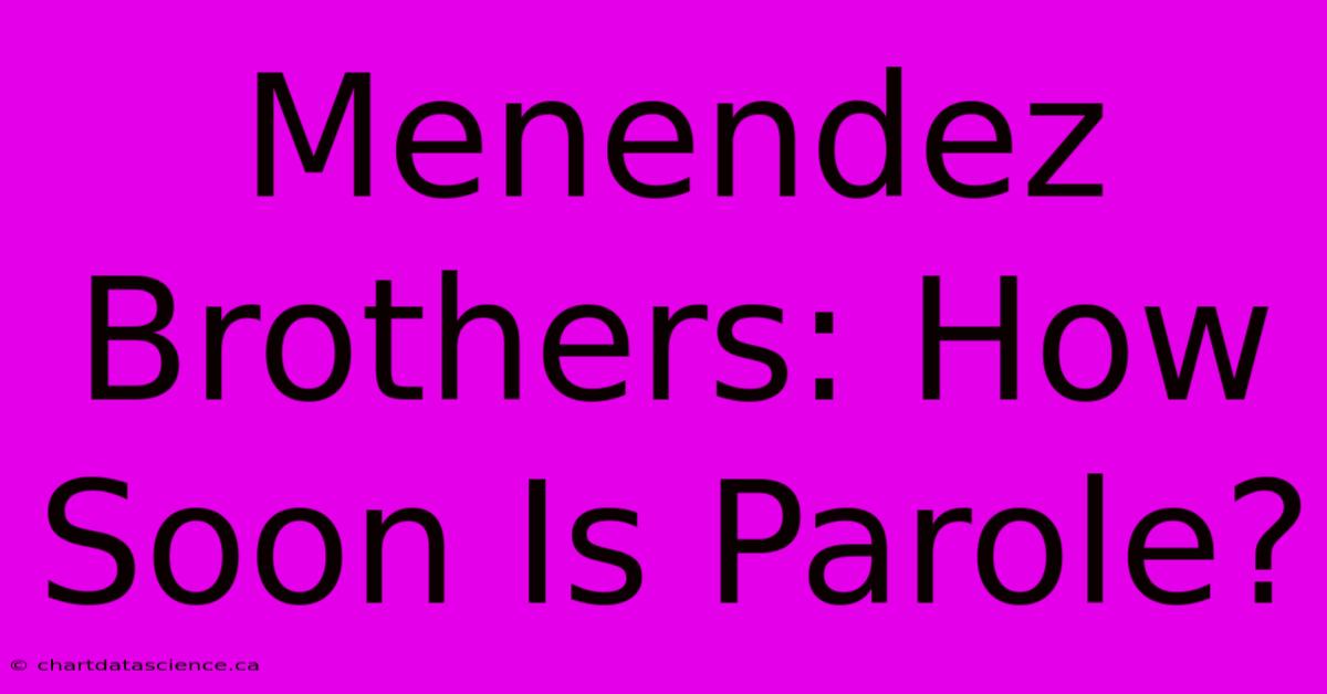 Menendez Brothers: How Soon Is Parole?