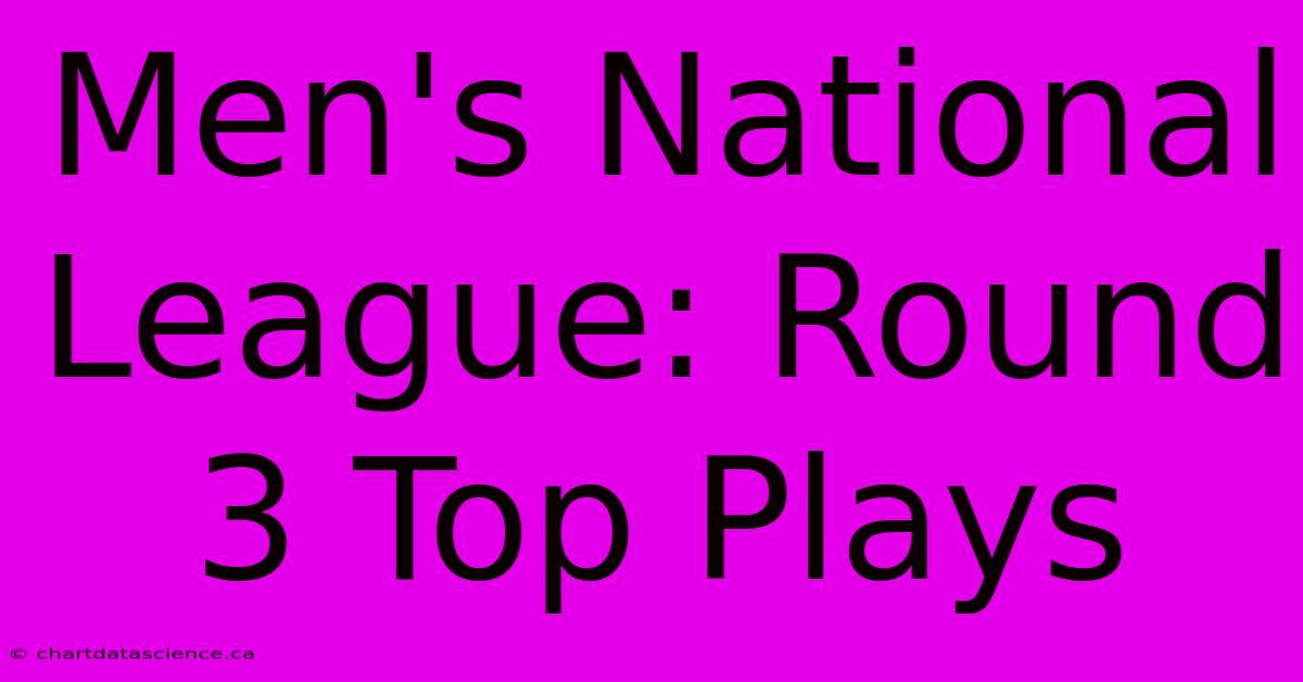 Men's National League: Round 3 Top Plays