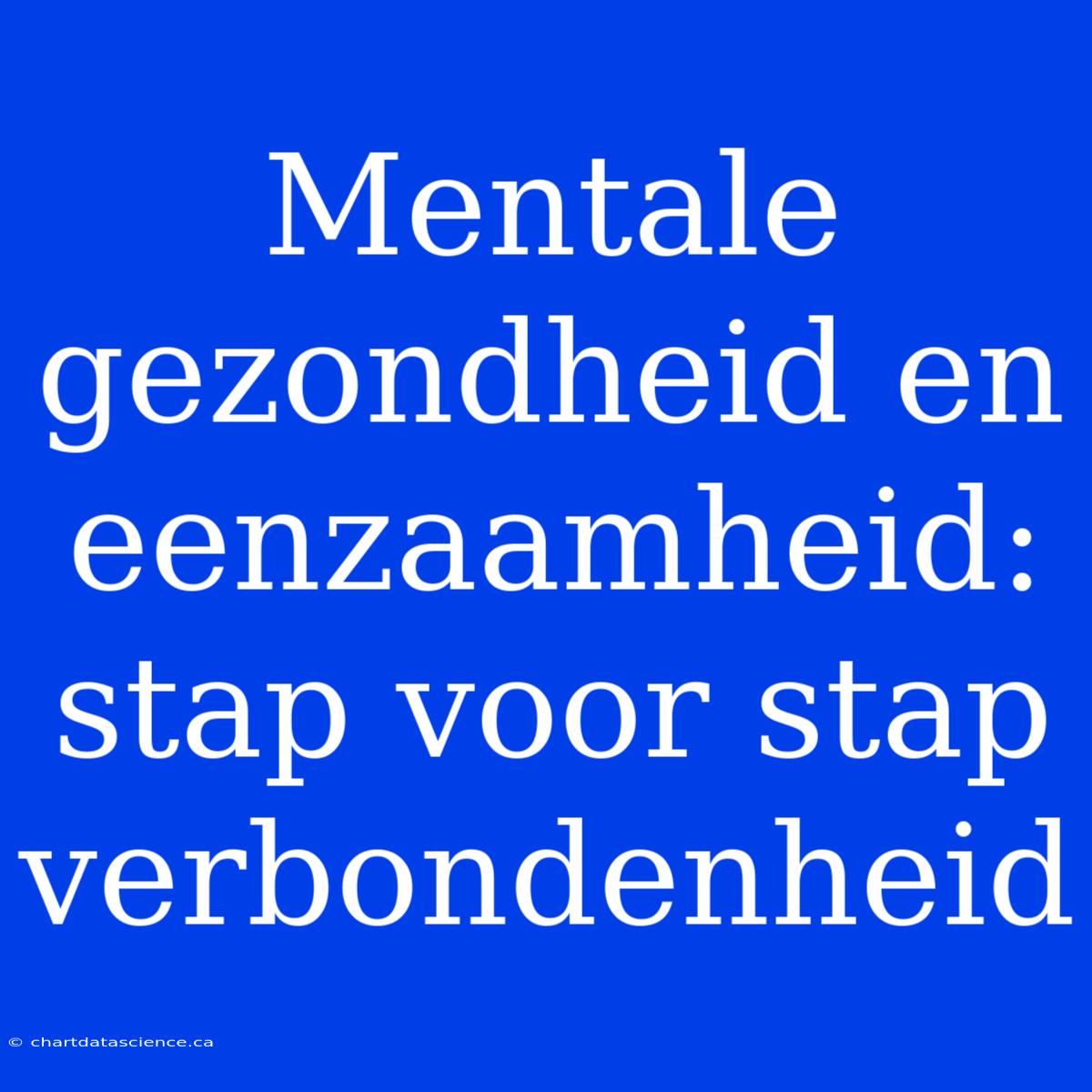 Mentale Gezondheid En Eenzaamheid:  Stap Voor Stap Verbondenheid