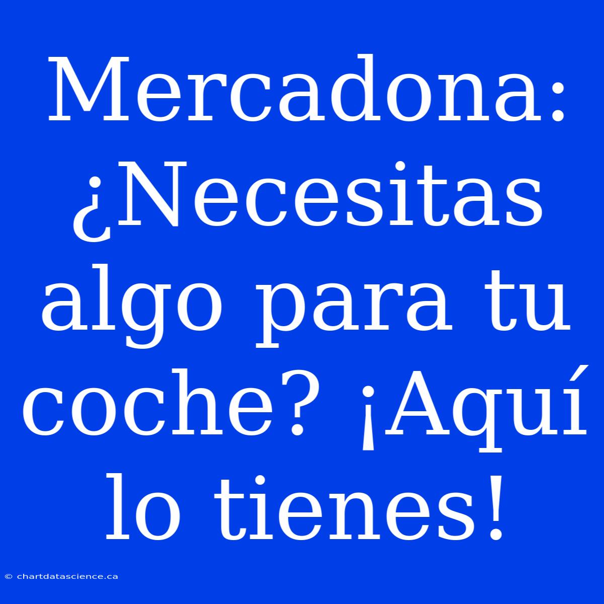 Mercadona: ¿Necesitas Algo Para Tu Coche? ¡Aquí Lo Tienes!