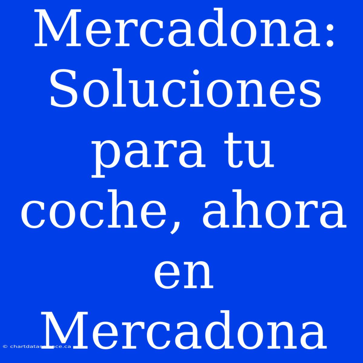 Mercadona: Soluciones Para Tu Coche, Ahora En Mercadona