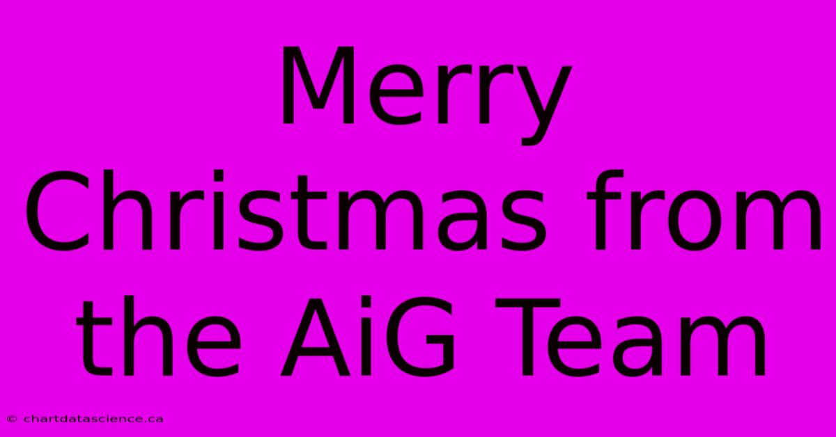 Merry Christmas From The AiG Team