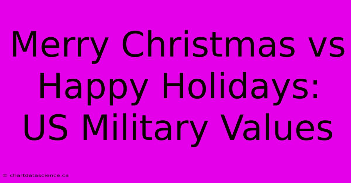 Merry Christmas Vs Happy Holidays: US Military Values