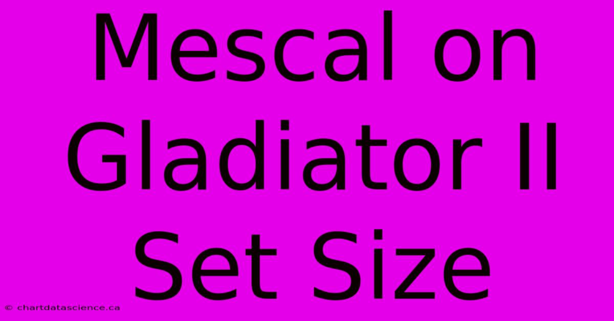 Mescal On Gladiator II Set Size