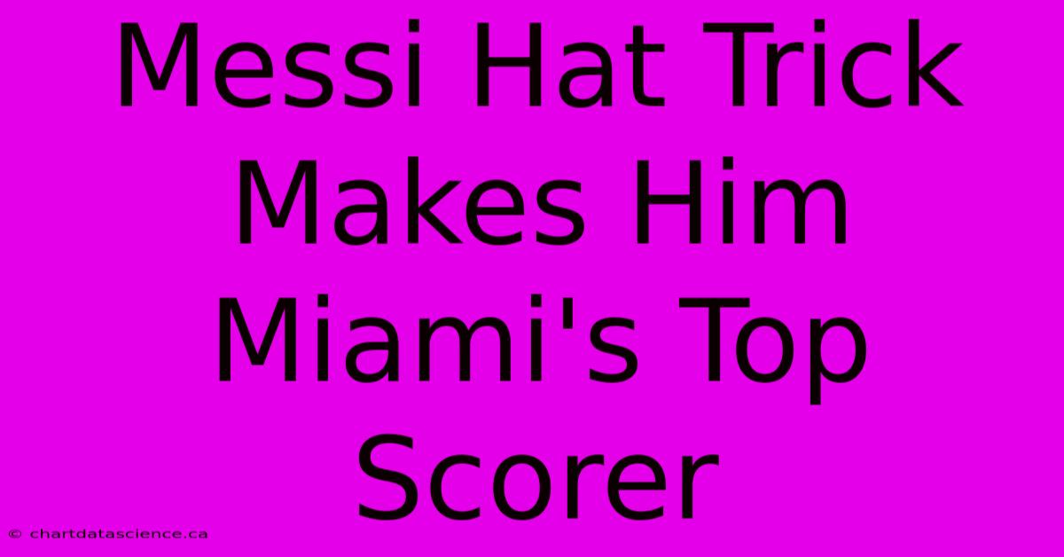 Messi Hat Trick Makes Him Miami's Top Scorer