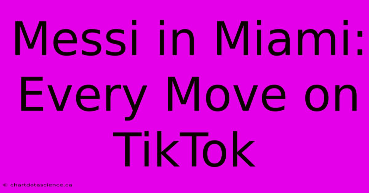 Messi In Miami: Every Move On TikTok