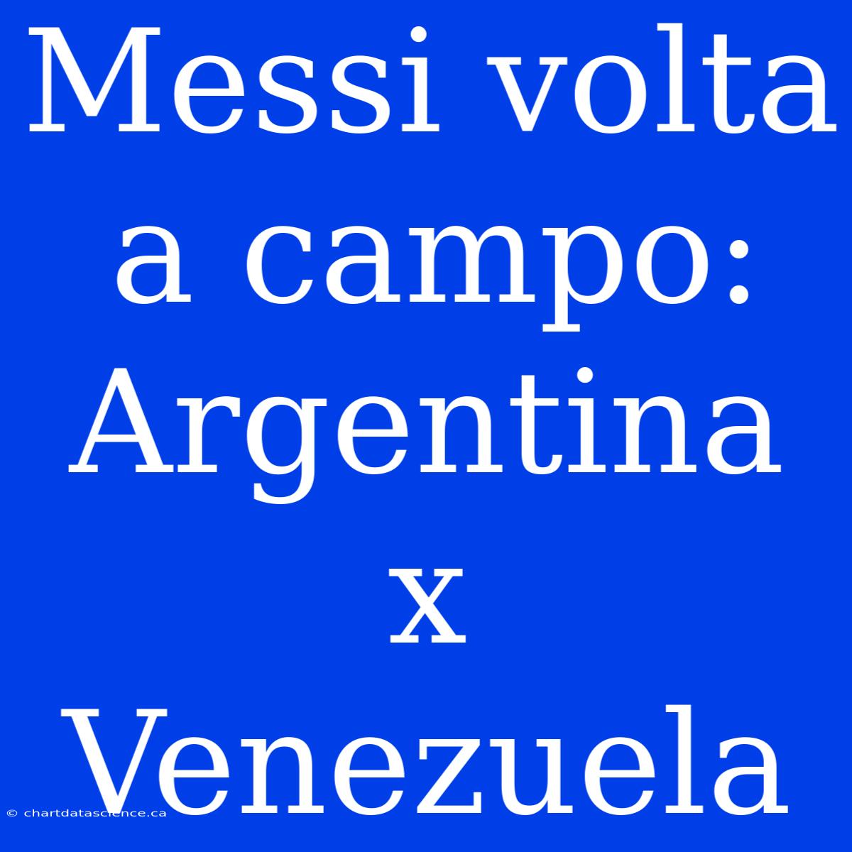 Messi Volta A Campo: Argentina X Venezuela