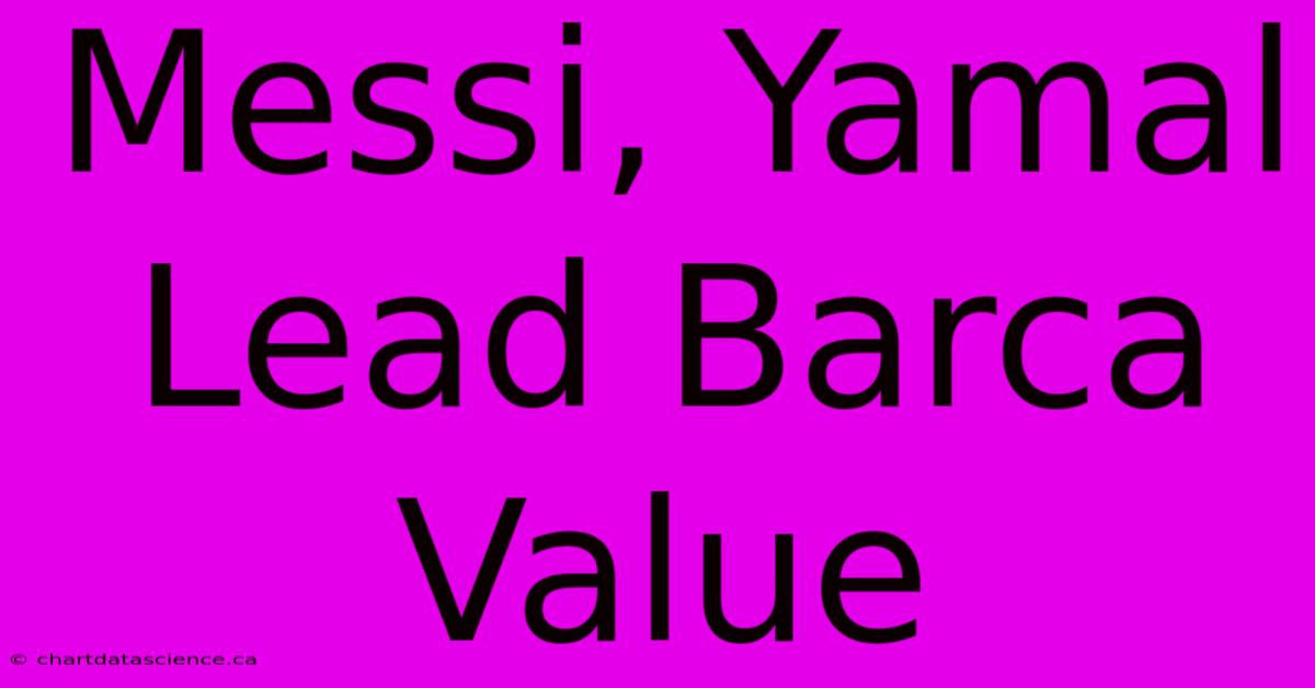 Messi, Yamal Lead Barca Value