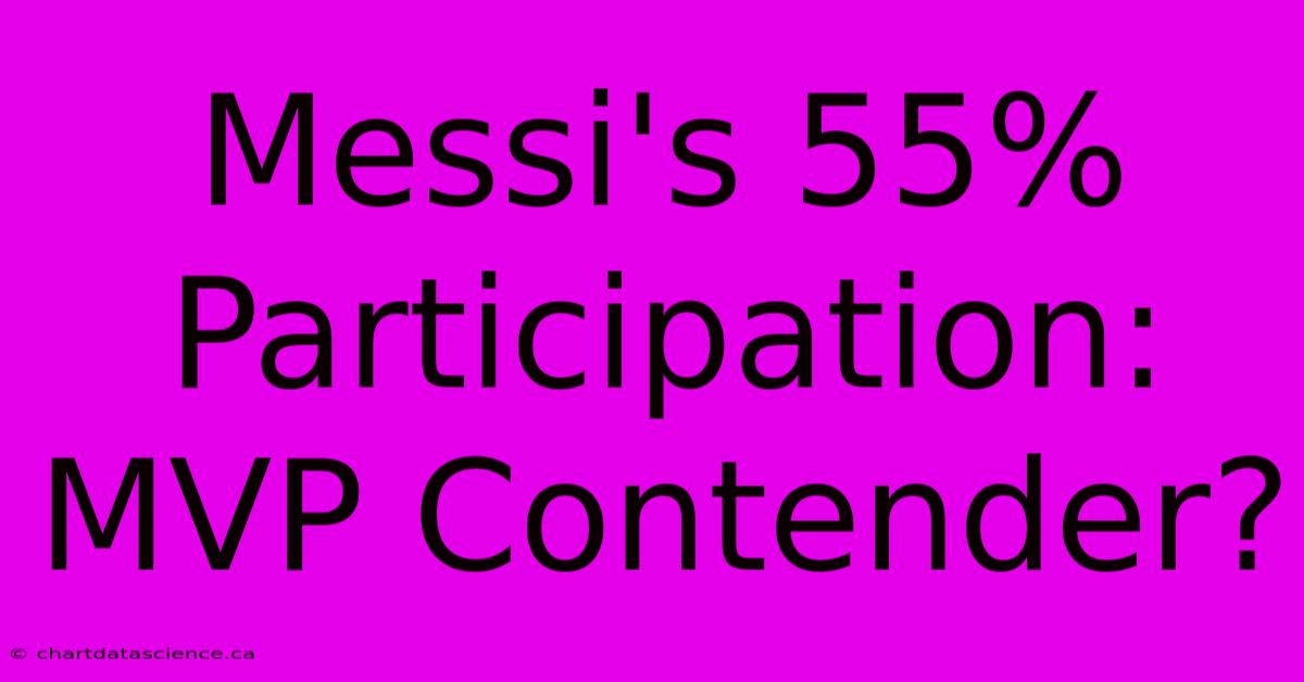 Messi's 55% Participation: MVP Contender?