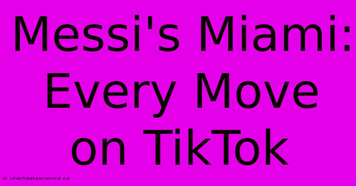 Messi's Miami: Every Move On TikTok