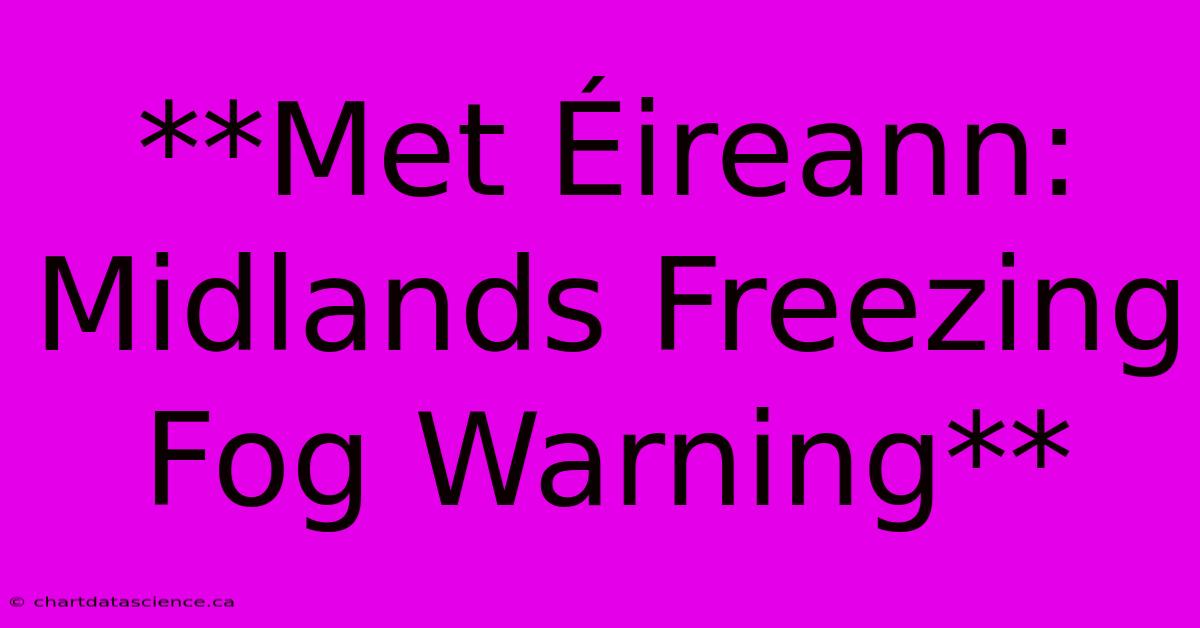 **Met Éireann: Midlands Freezing Fog Warning**