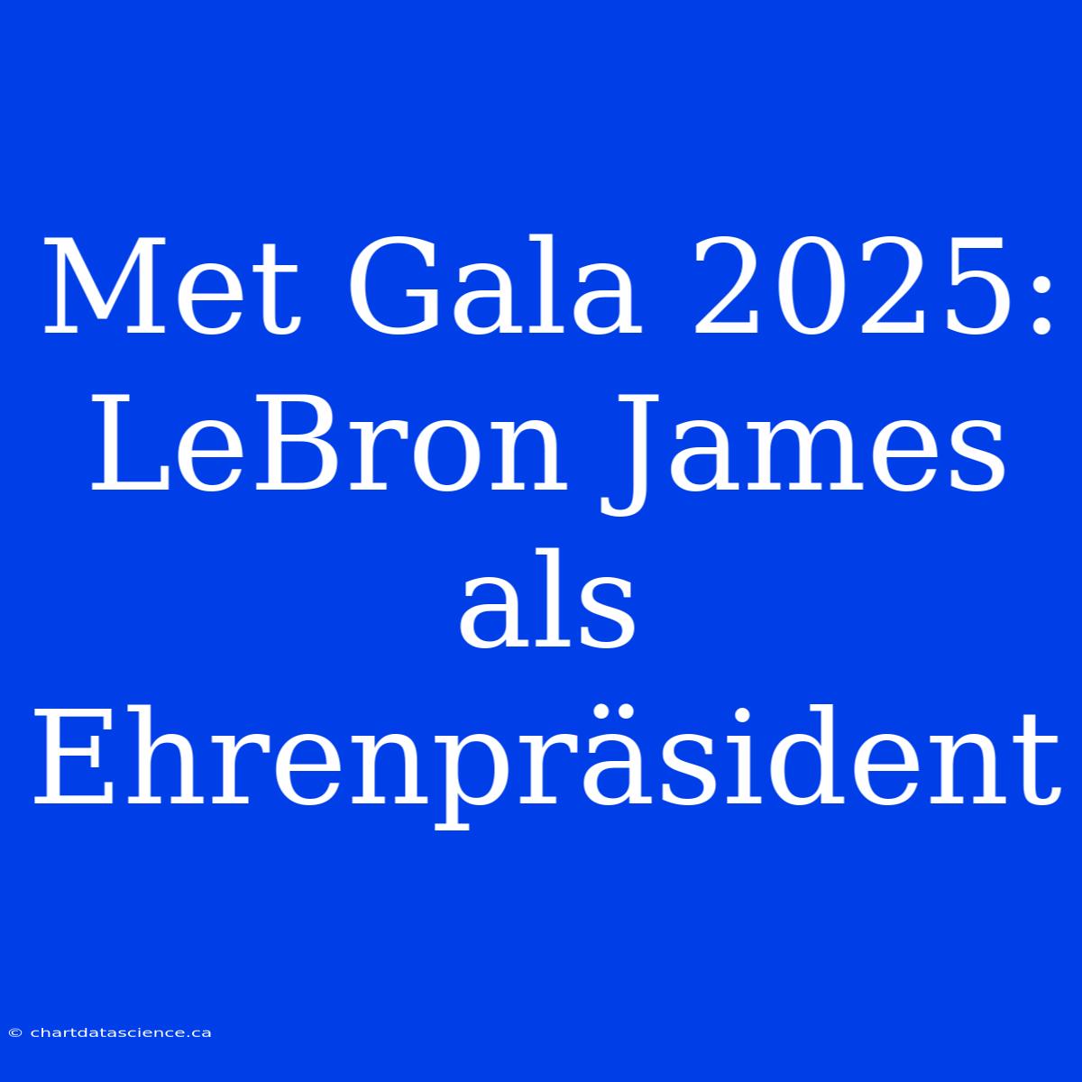 Met Gala 2025: LeBron James Als Ehrenpräsident