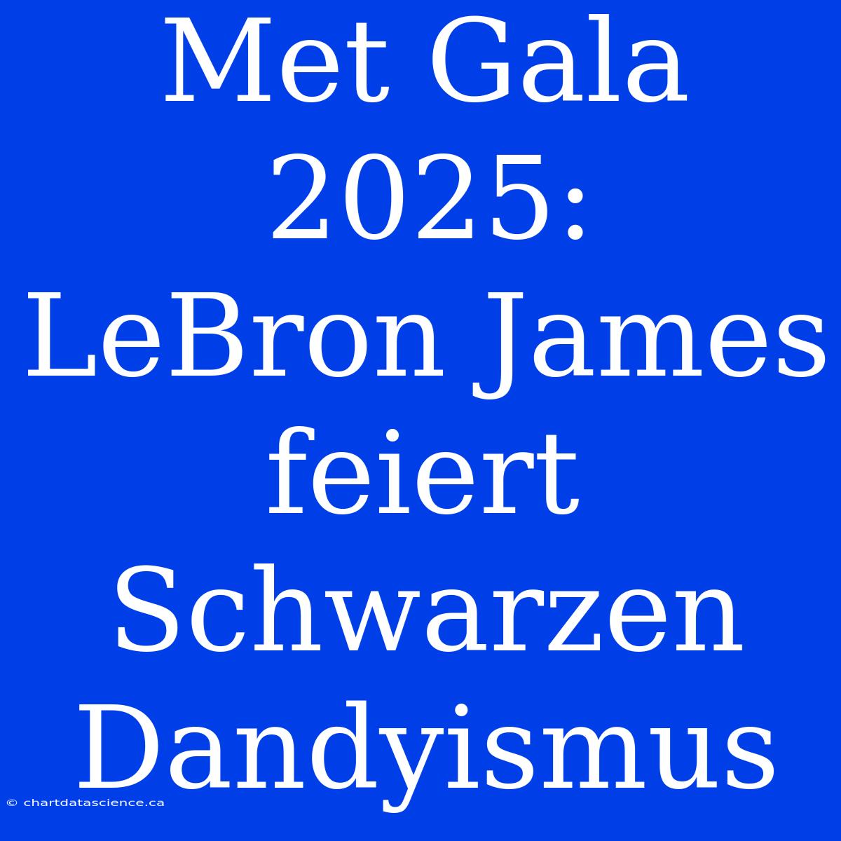 Met Gala 2025:  LeBron James Feiert Schwarzen Dandyismus