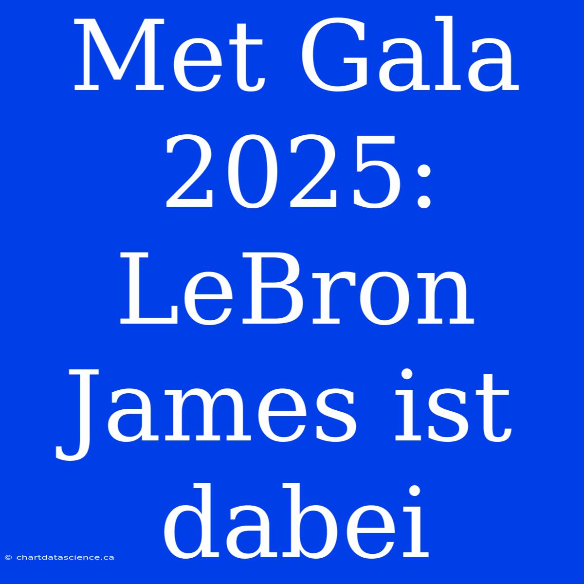 Met Gala 2025: LeBron James Ist Dabei