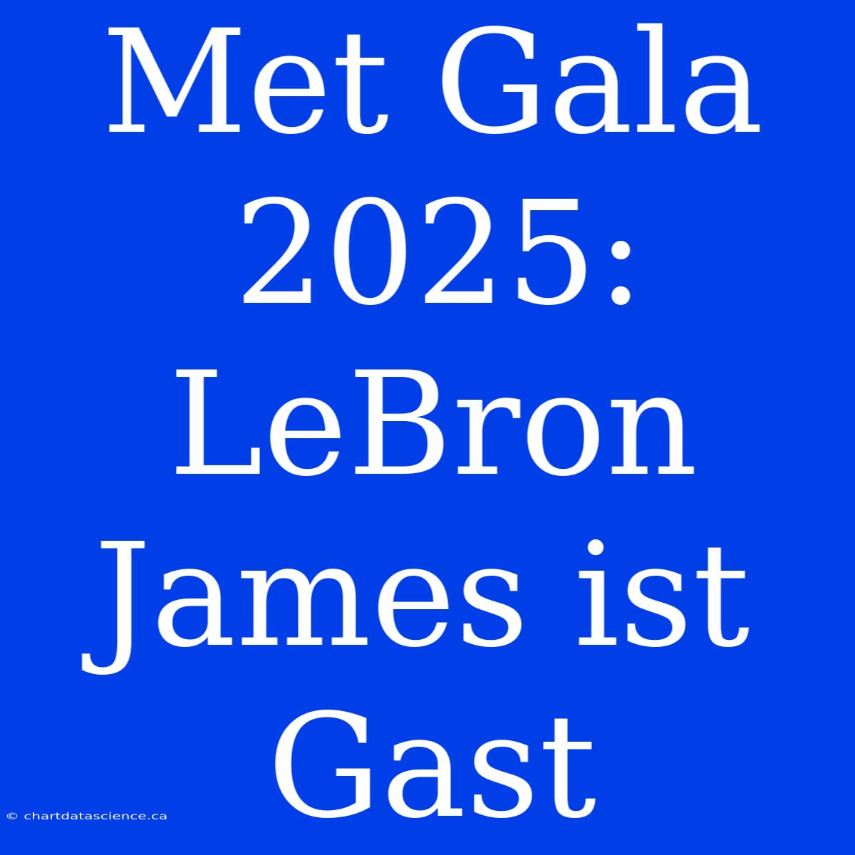 Met Gala 2025: LeBron James Ist Gast