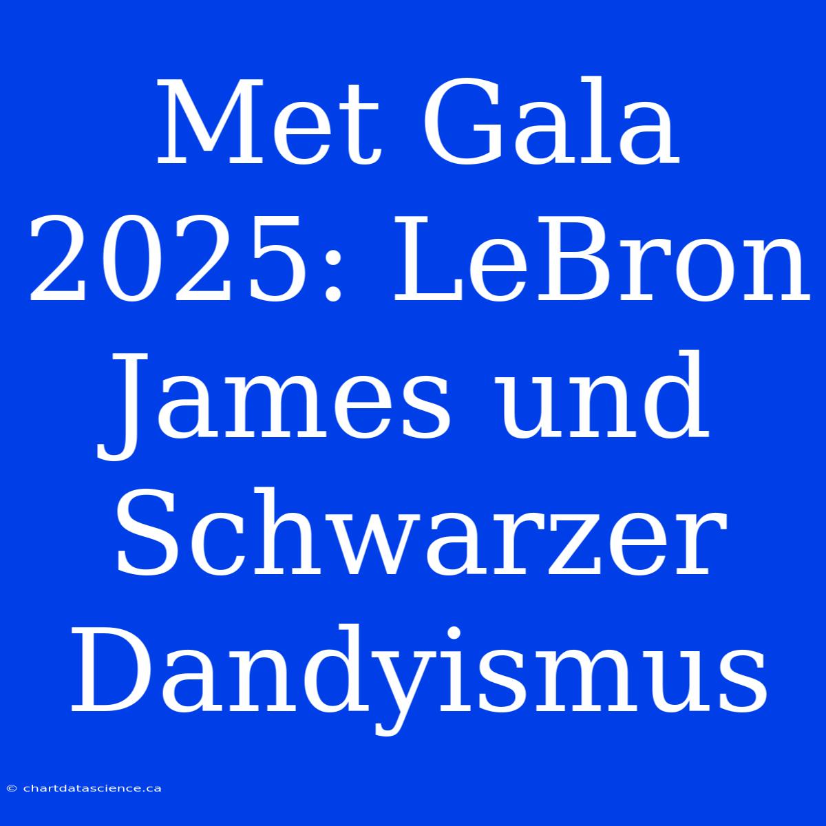 Met Gala 2025: LeBron James Und Schwarzer Dandyismus