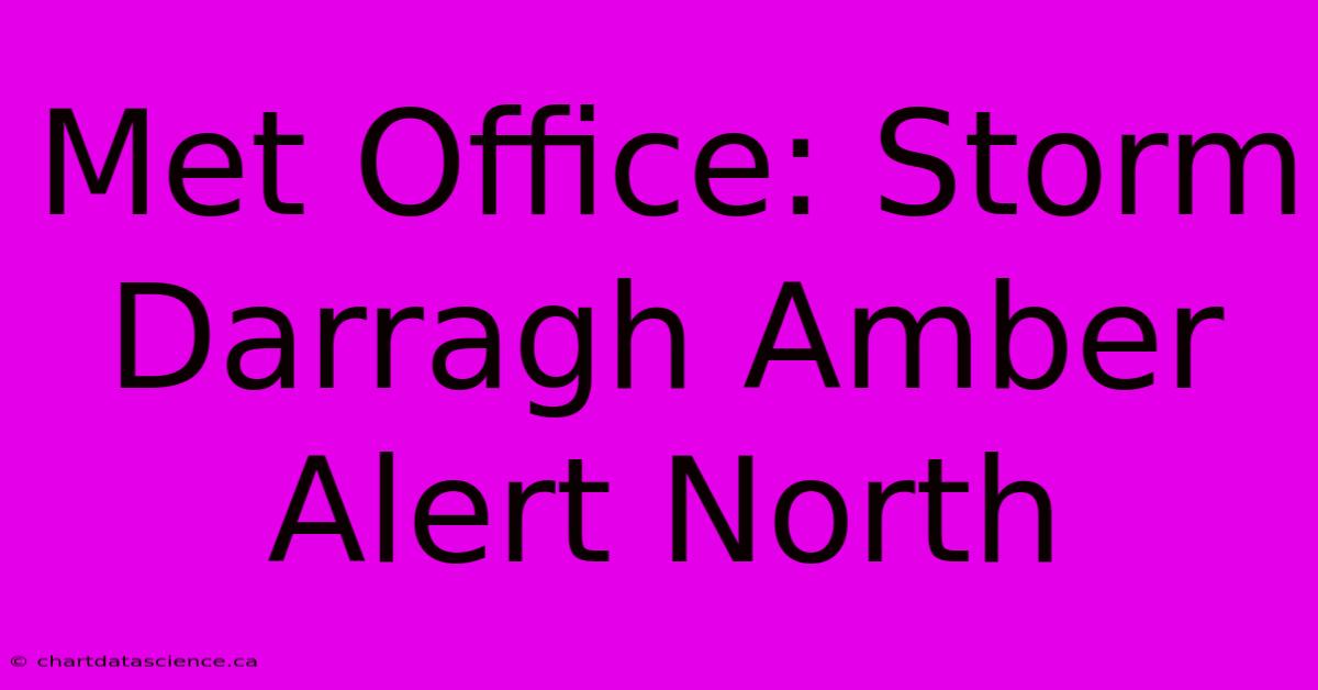 Met Office: Storm Darragh Amber Alert North