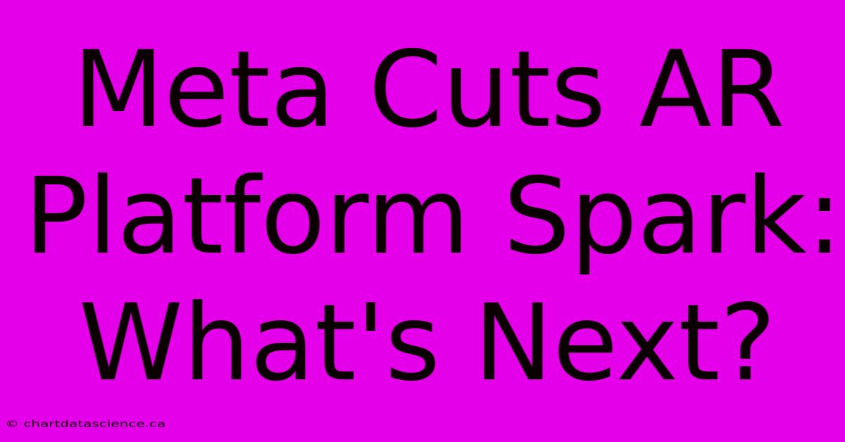 Meta Cuts AR Platform Spark: What's Next?