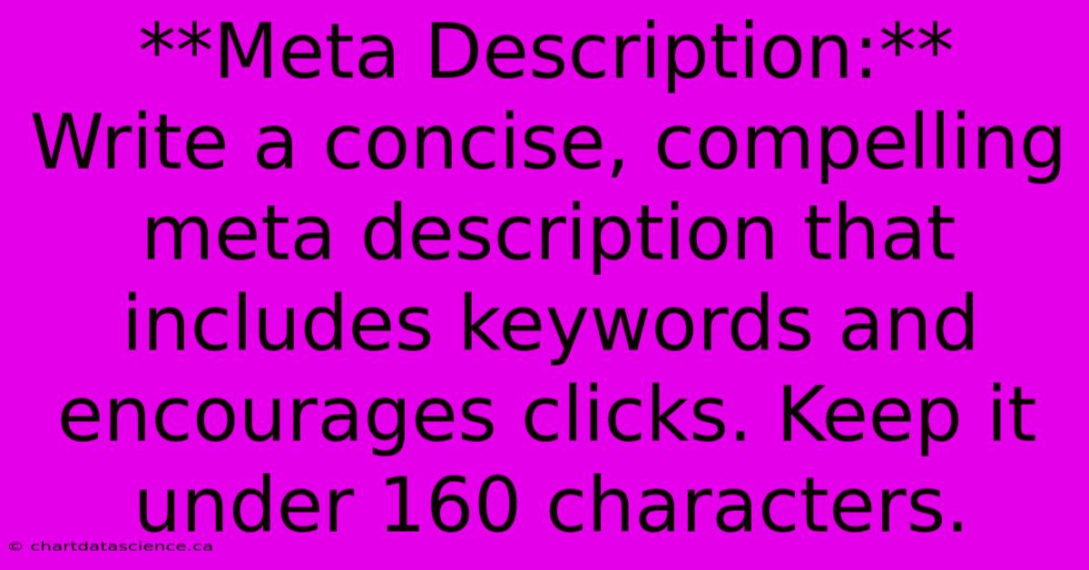 **Meta Description:**  Write A Concise, Compelling Meta Description That Includes Keywords And Encourages Clicks. Keep It Under 160 Characters. 