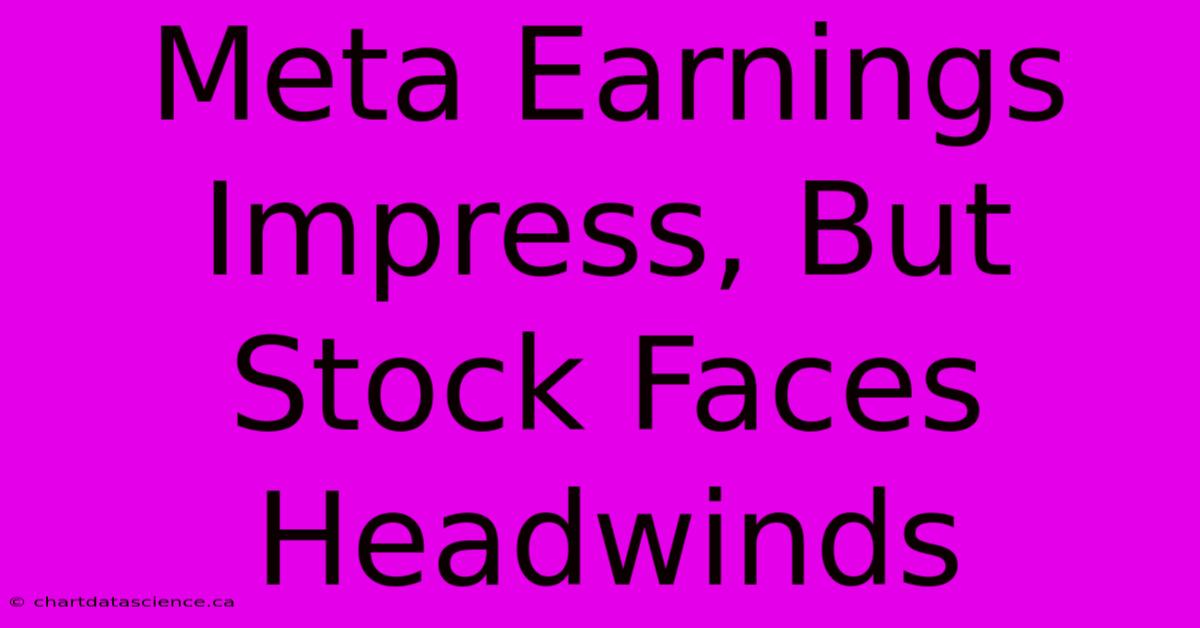 Meta Earnings Impress, But Stock Faces Headwinds