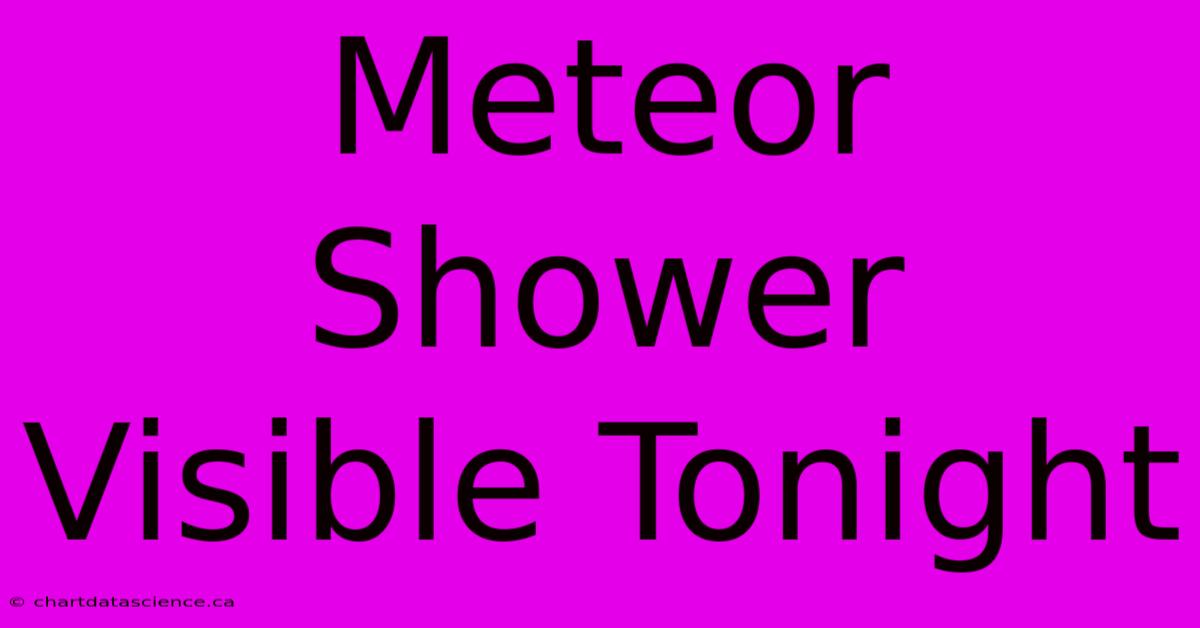 Meteor Shower Visible Tonight