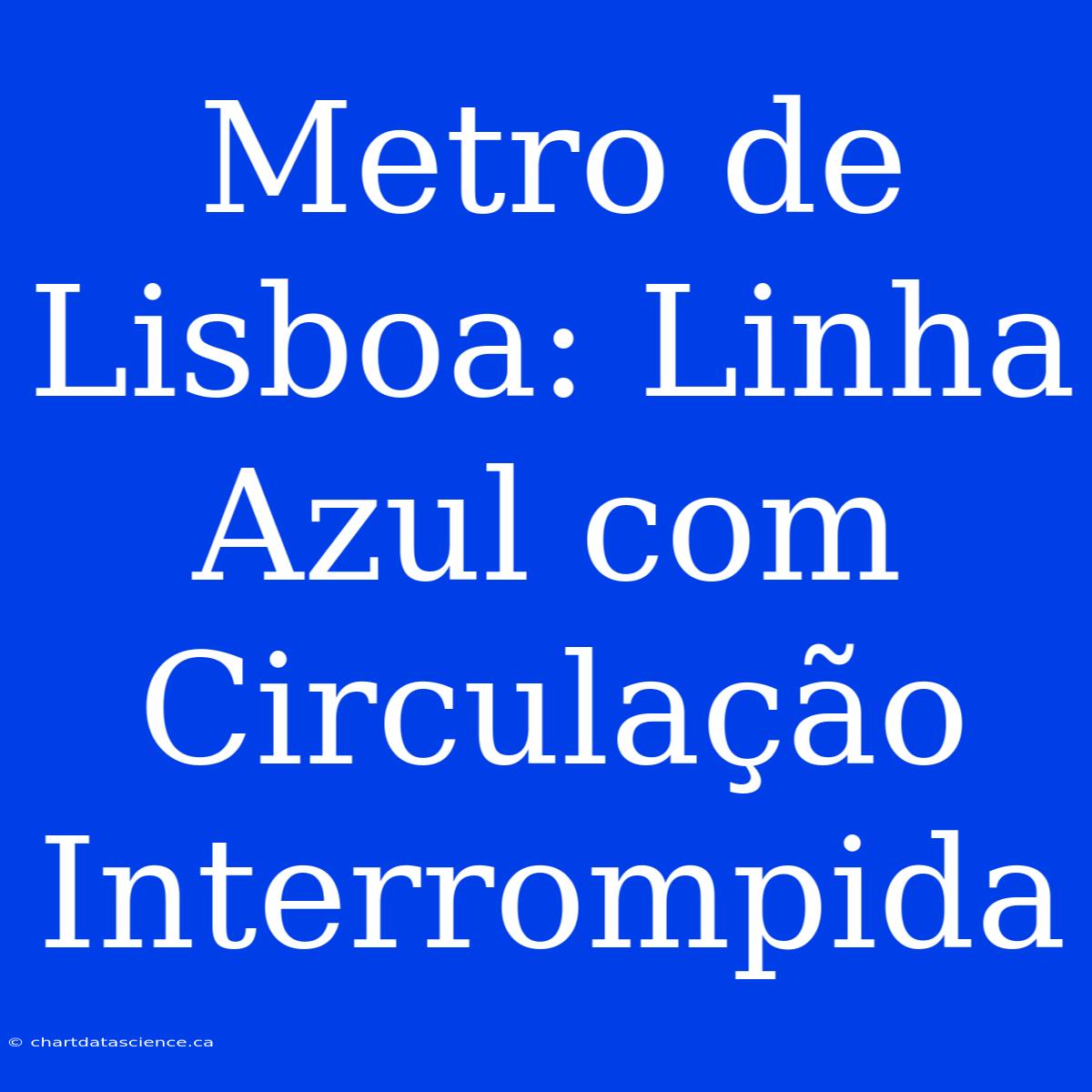 Metro De Lisboa: Linha Azul Com Circulação Interrompida