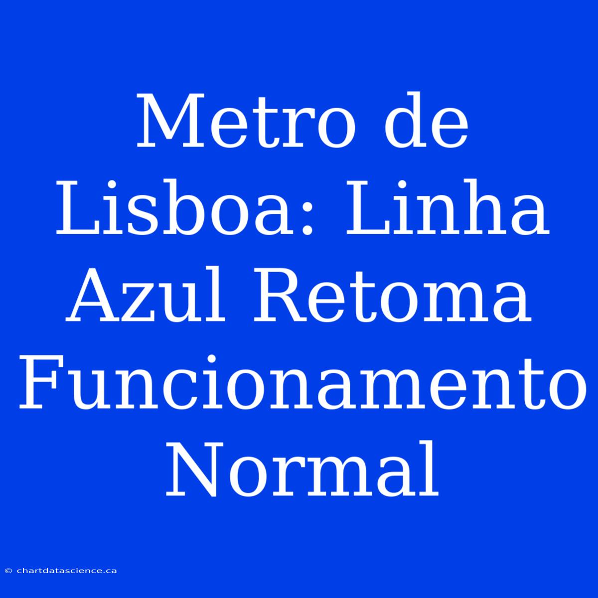 Metro De Lisboa: Linha Azul Retoma Funcionamento Normal